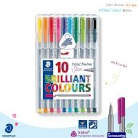 ราคา STAEDTLER ปากกาสี ชุดปากกาหัวเข็ม 10ด้าม ขนาดหัว 0 3mm รุ่น Triplus Fineliner 334 SB10 (20987177587)