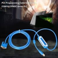 ราคา 1 ชิ้น 3 เมตร PLC สายการเขียนโปรแกรมสำหรับ Omron CQM1H CPM2C Series สีฟ้าพร้อมซีดี (8071002170)