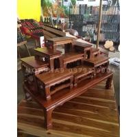 ราคา โต๊ะหมู่บูชาไม้สักแท้ หมู่9หน้า4 โต๊ะตั้งพระพุทธรูป (17460919173)