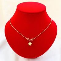 ราคา สร้อยคอระย้า 125 สร้อยระย้าจี้หัวใจ สร้อยทองชุบ สร้อยลงยาหนัก 2 สลึง ยาว 18 นิ้วพร้อมส่ง (15117610751)