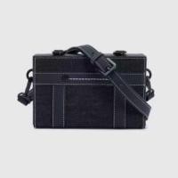 ราคา ZARAˉzarahome new mens bag all match hard trendy denim box bag one shoulder Messenger bag small square bag womens bag (20039060273)