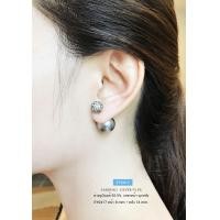 ราคา ต่างหูเงินแท้ 92 5 พลอยสี พลอยสังเคราะห์ แบบจุ๊บเสียบด้านหลัง มุกสังเคราะห์ ก้านเสียบเงินแท้ พลอยหน้า 8 mm มุกหลัง 14 mm (9039392121)