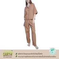 ราคา Wacoal Sleepwear ชุดนอนรูปแบบ pajamas oversize เสื้อคอฮาวายแขนสั้น พร้อมกางเกงขายาว รุ่น WN9E08 (19924633569)