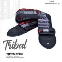 ราคา สายสะพาย Tribal กีต้าร์ เบส เส้นใหญ่ แข็งแรง สะพายสบาย ผลิตจากเส้นใย HD โพลีเอสเตอร์ สีสด หัวสายสะพายหนังแท้ สายหน้ากว้างขนาด 7 ซม (12400368756)
