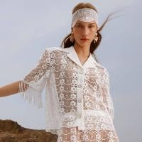 ราคา SS23 JANESUDA lace shirt เสื้อเชิ้ตลูกไม้ เสื้อเชิ้ตแขนแต่งระบาย เสื้อเชิ้ต (20069504035)