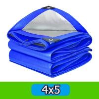 ราคา ผ้าใบกันฝน กันแดด ขนาด 4x5 เมตร มีตาไก่ ผ้าใบพลาสติกเอนกประสงค์ สีน้ำเงิน ผ้าใบคลุมรถ ผ้าใบกันแดด กันน้ำ100 กันฝน บลูชีท (20044380379)