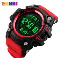 ราคา SKMEI 1384นาฬิกาออกกำลังกายผู้ชายนาฬิกาดิจิตอล LED นับถอยหลังปลุกนาฬิกาข้อมือกันน้ำ (14290634551)