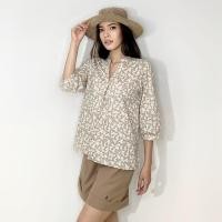 ราคา PORTLAND เสื้อเบลาส์แขน 3 4 ลายดอกไม้ 3 4 Sleeve Blouse With Flower Print Khakhi (16240804655)