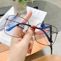 ราคา พร้อมส่งทันที แว่นตากรองแสง แว่นตาแฟชั่น เลนส์บลูบล็อค กรอบสี่เหลี่ยมใหญ่ รุ่น (16190333328)