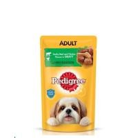 ราคา Pedigree Dog Pouch เพดดีกรี อาหารเปียก ลูกสุนัข และ สุนัขโตแบบซอง ขนาด130กรัม (19774556632)