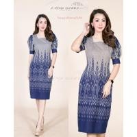 ราคา พร้อมส่งชุดผ้าไทยเดรสทำงานเดรสผ้าไทยผ้าฝ้ายหมักโคลน (12738075982)