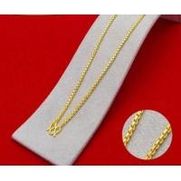 ราคา สร้อยคอทอง1 บาท ลายบล็อก หุ้มเศษทอง สร้อยทองชุบ เส้นนิ่ม ทองไมครอน ยาวรอบ22 24นิ้ว สวมหัวได้ (15740891975)