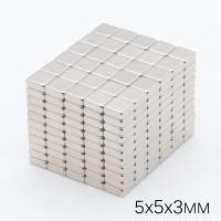 ราคา 10ชิ้น แม่เหล็กแรงสูง 5x5x3มิล สี่เหลี่ยม 5 5 3มิล Magnet Neodymium 5 5 3mm แม่เหล็กแรงสูง 5x5x3mm แม่เหล็ก แรงดูดสูง ติดแน่น ติดทน พร้อมส่ง (1389820635)
