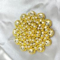 ราคา หัวเข็มขัดสีทอง Vintage Jewelry สำหรับชุดไทย เพชรรอบหัวเข็มขัด (20750120566)