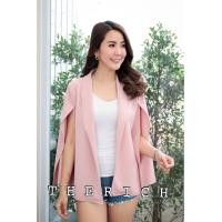 ราคา Blazer เสื้อเบลเซอร์ เสื้อสูทผู้หญิง เสื้อคลุมผ่าแขน แขนแหวก เปิดด้านหน้า ทรงเกาหลี เก๋มาก (11528691822)