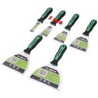 ราคา Stainless iron putty knife solid wood cleaning spatula putty knife putty decoration wall scraper paint tools (20321042309)