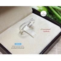 ราคา แหวนเงินแท้92 5 แหวนไขว้ ประดับเพชร cz งานน่ารักๆ size 5 12 เนื้อเงินแท้ (20505063882)