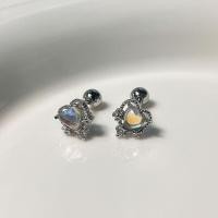 ราคา MIAOYA ต่างหูรูปหัวใจมูนสโตนสไตล์เกาหลีสีเงินสำหรับเป็นของขวัญวันเกิดของนักเรียนชั้นดี (21138551097)