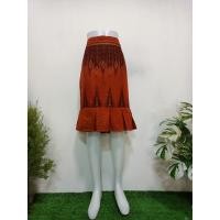 ราคา กระโปรงหางปลาสั้น กระโปรงผ้าไทย ผ้าไทยลายลิซ่า (20823630116)