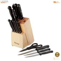 ราคา ชุดมีดทำครัวพร้อมที่เก็บมีด PRESTIGE รุ่น 56024 C ชุด 14 ชิ้น สีดำ สินค้าโปรโมชั่น (10642988140)