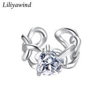 ราคา LILIYAWIND มุกหัวใจเจ้าหญิงหวานสีชมพูคริสตัลสองชั้นผู้หญิงเปิดแหวนทองแดง (20927473811)