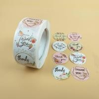 ราคา สติ๊กเกอร์ขอบคุณ Thank you Sticker สติ๊กเกอร์สำเร็จรูป ติดกล่อง ฉลากสินค้า ถุงขนม 500 ดวง ม้วน (15689687338)