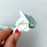 ราคา ชุดขั้วหลอดนีออนกลม 4 สาย พร้อมฐานสตาร์ทเตอร์ สำหรับหลอดนีออนกลม 32 วัตต์ (14819858341)