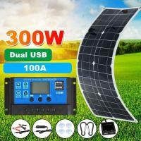 ราคา 300W Solar Panel Kit Portable Power RV Monocrystalline Boat Flexible Battery 12V (13934909527)
