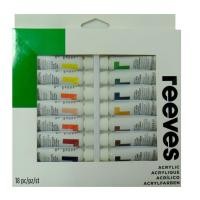 ราคา สีอะคริลิคชุด 12 18 สี 10ml ตรา Reeves Acrylic Colours Set (1178818480)