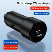 ราคา USB Type C ที่ชาร์จแบตในรถ30W PD อะแดปเตอร์ที่ชาร์จแบตในรถที่ชาร์จสำหรับรถชาร์จแบบเร็วเร็วสำหรับ Xiaomi Huawei iPhone Samsung oppo (20249381112)