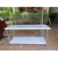 ราคา โต๊ะ โต๊ะเตรียม โต๊ะสแตนเลส โต๊ะสแตนเลสแท้ มี 2 ชั้น ขนาดยาว 150 และ 180 cm เกรดส่งออกยุโรป อเมริกา โต๊ะเตรียมอาหาร โต๊ะวางไมโครเวฟ (12513483880)