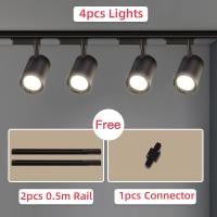 ราคา CHENBEN ครบชุดนำไฟติดตาม รางไฟเพดานโคมไฟอลูมิเนียม 12W 20W 30W 40W 2PCS 3PCS 4PCS โคมไฟ ราง ติดตามสปอตไลท์สำหรับห้องนั่งเล่นในบ้านร้านขายเสื้อผ้า (15470723720)