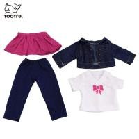 ราคา TOOYFUL 4ชิ้นเสื้อผ้าสำหรับ18 ตุ๊กตาพร้อมเสื้อผ้าเสื้อเชิ้ตสีขาวท็อปส์กางเกงยีนส์แจ็คเก็ตชุดกางเกงกางเกงกระโปรงชุดเดรสเสื้อผ้า (4303930963)