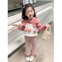 ราคา CMALL ชุดเซ็ท3ชิ้นเด็กผู้หญิง เสื้อสีขาว เสื้อแขนยาว กางเกงขายาว สีชมพู ม่วง รุ่น LL050 (20526519462)