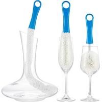 ราคา 3Pcsset Newest Cleaning Brush Foam Wine Bottle Decanter Stemware Glass Water Cup Washing Brush Hanging Kitchen Tools (10624323620)