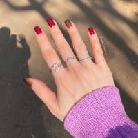 ราคา Glitter olive Cris 14k single blink ring set เซ็ตแหวนงานชุบทองคำขาวและ 14kสแตนเลส สวย ทน เงา โดนน้ำหอมได้ เพชร CZ (16300699520)