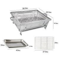 ราคา miyagae อุปกรณ์แคมป์ปิ้ง เตาย่างถ่านแบบพับได้ เตาบาร์บีคิวสแตนเลส แบบพกพา Outdoor (19740102530)