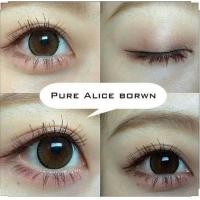 ราคา คอนแทคเลนส์ Pure Alice Brown ยี่ห้อ Beautylens ค่าสายตาปกติ 700 (14825594060)