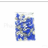 ราคา 100 ชิ้น ถุง TLUG หางปลากลมหุ้ม เบอร์ 2 5 RF 2 5 3 2 5 4 2 5 5 2 5 6 T Lug RF 2 5 345 หางปลากลมหุ้ม ใช้กับสาย 2 5 sq mm สีน้ำเงิน Insulated Ring Terminals 100 Pieces Pack (17591167774)