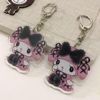 ราคา 2ชิ้นพวงกุญแจน่ารัก Kuromi เมโลดี้อะคริลิคสไตล์เข้มกระเป๋าเป้สะพายหลัง Sanrio จี้ห้อยกระเป๋าถือเด็กเด็กผู้หญิงคู่ของขวัญการ์ตูน (20384226758)