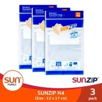 ราคา SUNZIP ซันซิป ถุงซิปอเนกประสงค์ รุ่น H4 ขนาด 12 X 17 ซม ซิปล็อคแน่นหนา (9653256196)