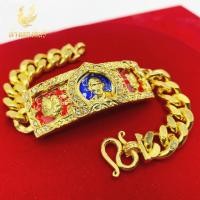 ราคา KINNAREE เลสข้อมือหลวงพ่อรวย ชุบเศษทองเยาวราช เหมือนแท้ 100 งานเคลือบแก้ว สร้อยทอง ทองโคลนนิ่ง ทองชุบ ทองปลอม ทองเคลือบแก้ว (15791399767)
