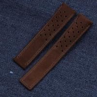 ราคา Original high quality Frosted สายนาฬิกาหนังแท้สำหรับ Tag Heuer Carrera Diving Monaco F1 Series Breathable Chain 22mm Men (19868803330)