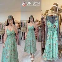 ราคา U30 เดรสยาวลายดอก จั้มเอว ผูกโบว์อก ใส่แล้วดูสูงเพรียวเอวสับเว่อ งานป้าย88 ทรงสวยมาก (21238580425)