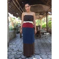ราคา ผ้าซิ่นลายโบราณ ผ้าฝ้ายทอมือย้อมสีธรรมชาติ ผ้าซิ่นตีนแดง ชุดประจำชาติ (20126182215)