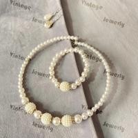 ราคา จัดส่งทันที เครื่องประดับชุดไทย ไม่ลอกไม่ดำ สร้อยมุก พร้อมต่างหู สร้อยไข่มุก สร้อยมุกชุดไทย สร้อยคอมุก สร้อยใส่กับชุดไทย Pearl necklace (20856253883)