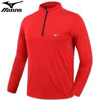 ราคา Mizuno กีฬาผู้ชายแขนยาวเสื้อยืดครึ่งซิปขนแกะแห้งเร็วความตึงเครียดระบายอากาศชุดฝึกอบรมการออกกำลังกายวิ่งแจ็คเก็ต (16761385894)