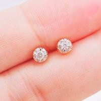 ราคา พร้อมส่ง ต่างหูเพชรแท้ ทองคำแท้9K ทอง37 5 เพชรแท้น้ำ100 เบลเยี่ยมคัต 9KPE1180 (18285450439)