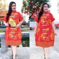 ราคา ชุดกี่เพ้าสาวอวบอ้วนชุดตรุษจีนสาวอวบอก44 48 52 56 (21200883352)