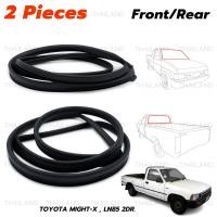 ราคา iBarod ชุด คิ้วยาง ยางขอบกระจก หน้า หลัง 2 ชิ้น สีดำด้าน สำหรับ ไมตี้เอ็กซ์ Toyota Mighty XLN85 2Dr ตอนเดียว ปี 1989 1997 (12957593983)